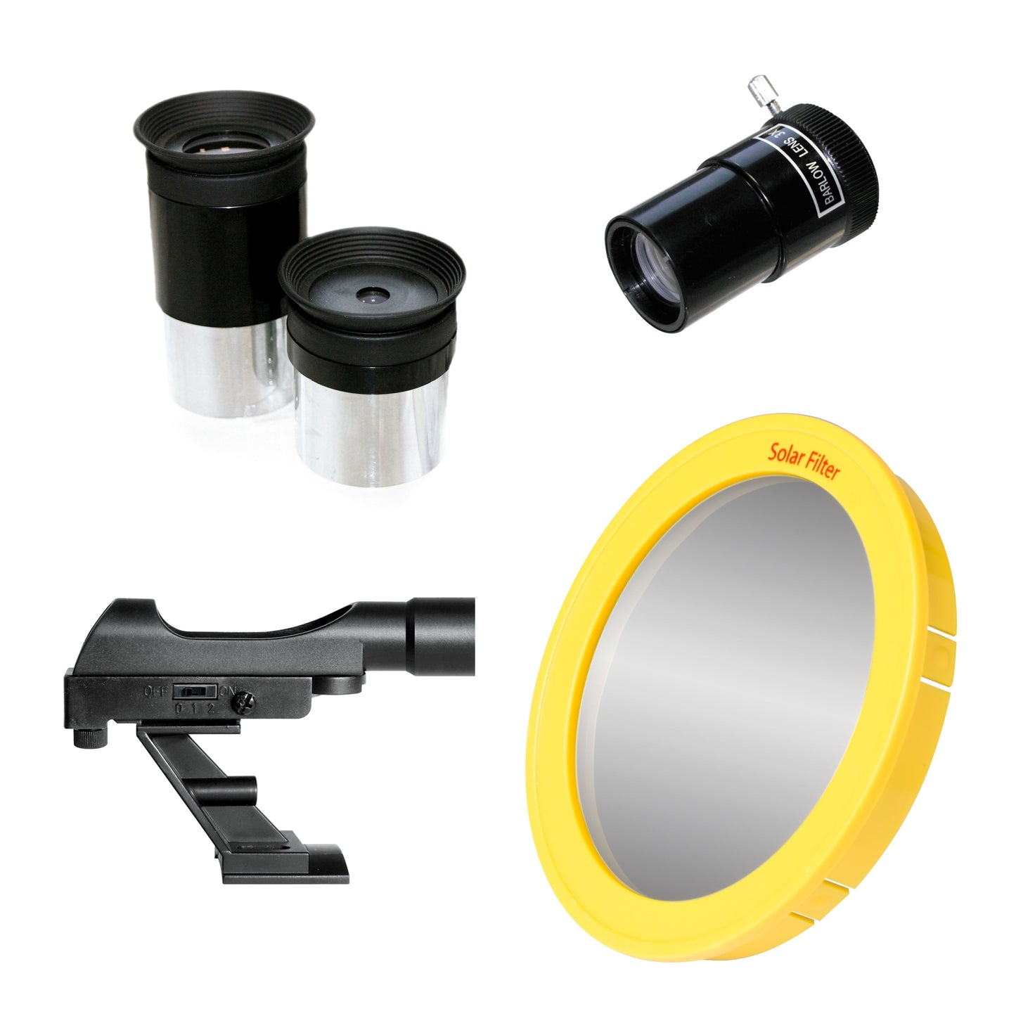 BRESSER Linsenteleskop mit Smartphone-Adapter & Sonnenfilter Pluto II