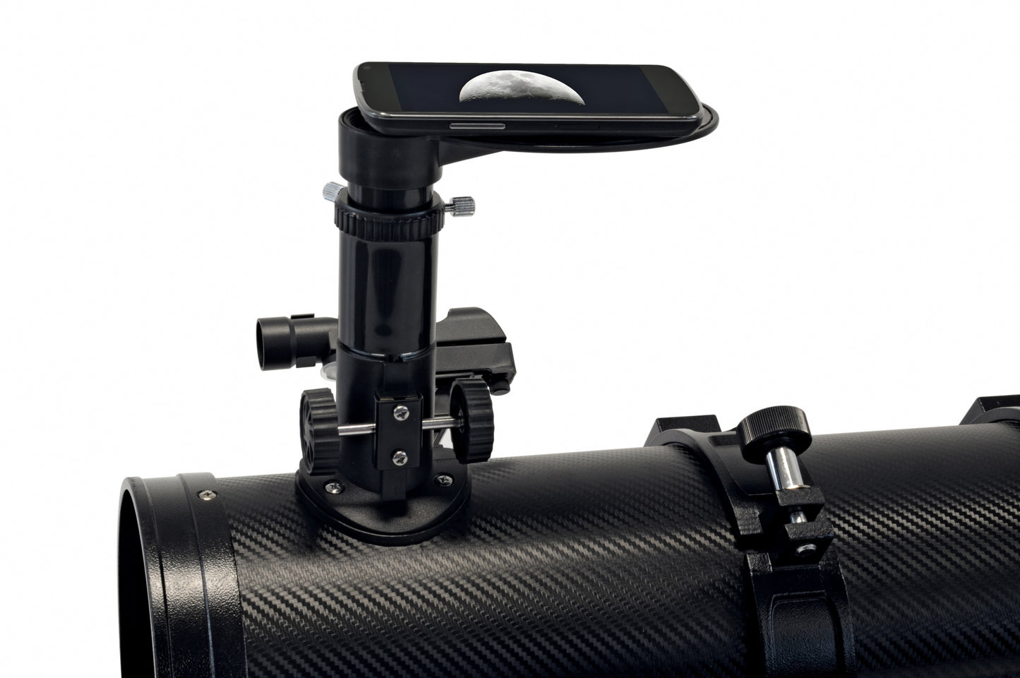 BRESSER Linsenteleskop mit Smartphone-Adapter & Sonnenfilter Pluto II