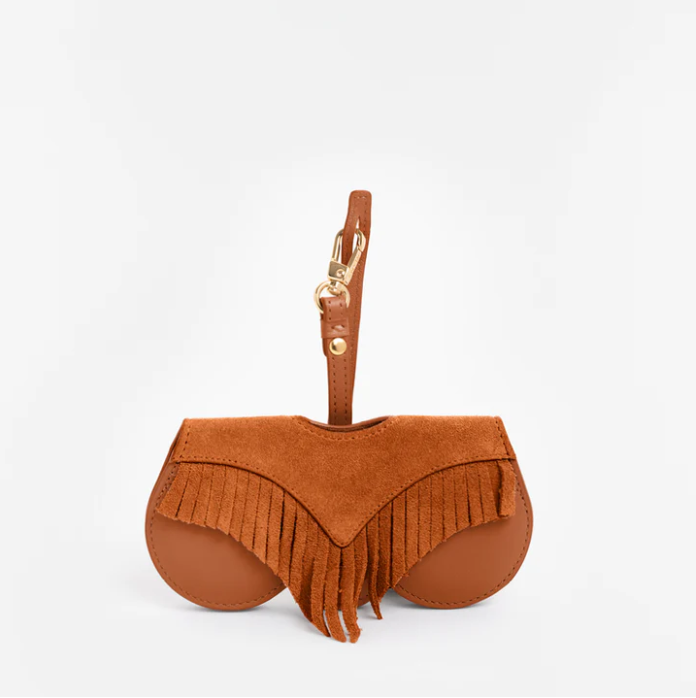 Any Di-SUNCOVER | BRILLENETUI Cognac Fringes